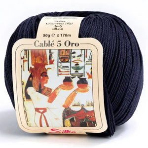Cotone Cablé 5 ORO - Silke - Colore: 980 - BLU COBALTO - by LacariaRicami.Store