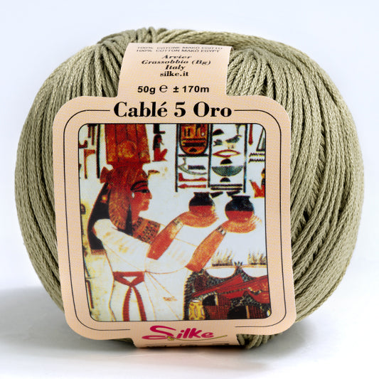 Cotone CABLE' 5 ORO - Silke - 9125 - TORTORA - LacariaRicami.Store