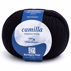 Lana CAMILLA - Bertagna Filati - Colore: 200 - NERO - by LacariaRicami.Store