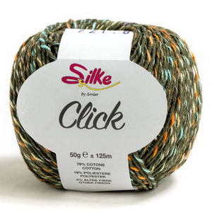 Cotone CLICK - Silke - Colore: 721 - MILITARE - by LacariaRicami.Store