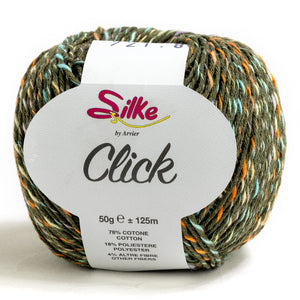 Cotone CLICK - Silke - Colore: 721 - MILITARE - by LacariaRicami.Store