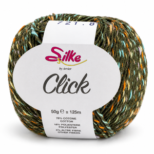Cotone CLICK - Silke - Colore: 721 - MILITARE - by LacariaRicami.Store