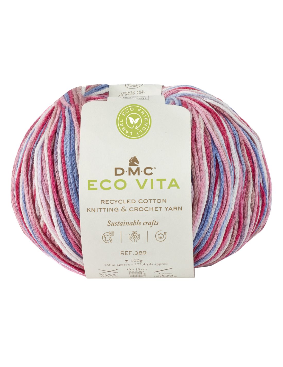 Cotone ECO VITA 3mm Crochet Multicolour - DMC - Colore: 600 - by LacariaRicami.Store