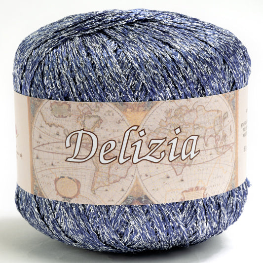 Cotone DELIZIA - Silke - 54 - BLU/ARGENTO - LacariaRicami.Store