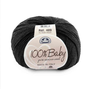 Lana 100% BABY 3 - DMC 02 - NERO - LacariaRicami.Store