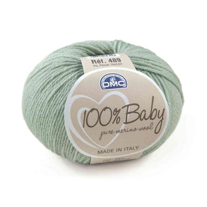 Lana 100% BABY 3 - DMC 82 - VERDE SALVIA - LacariaRicami.Store