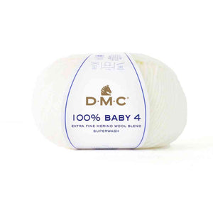 Lana 100% BABY 4 - DMC 100 - BIANCO - LacariaRicami.Store
