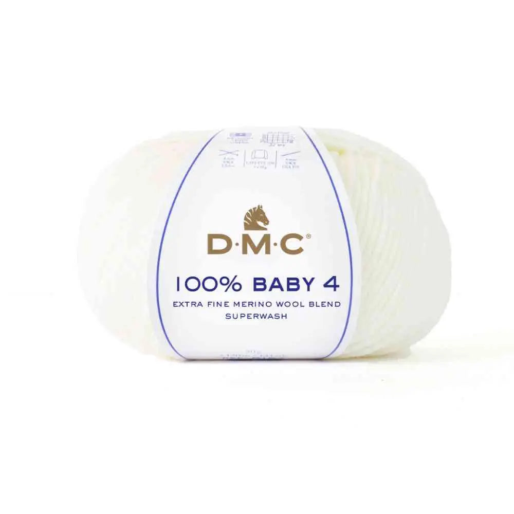 Lana 100% BABY 4 - DMC - Colore: 100 - BIANCO - by LacariaRicami.Store