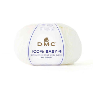 Lana 100% BABY 4 - DMC - Colore: 100 - BIANCO - by LacariaRicami.Store