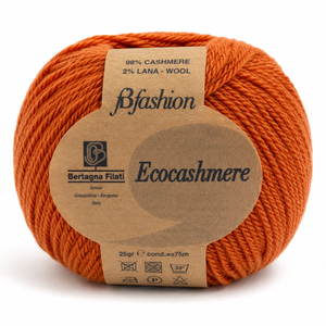 Lana ECOCASHMERE - Bertagna Filati - Colore: 402 - ARANCIO - by LacariaRicami.Store