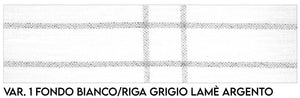 Tovagliato BOSTON BIANCO/ARGENTO - F.lli Graziano - Colore: X24 (180X460) DA RIFINIRE - by LacariaRicami.Store