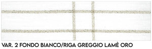 Tovagliato BOSTON BIANCO/ORO - F.lli Graziano - Colore: X24 (180X460) DA RIFINIRE - by LacariaRicami.Store