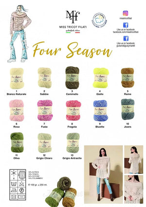 Lana FOUR SEASON - Miss Tricot Filati - - LacariaRicami.Store