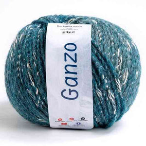 Cotone-Lana GANZO - Bertagna Filati - Colore: 70 - VERDE BOTTIGLIA DEGRADÈ - by LacariaRicami.Store