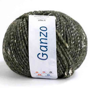 Cotone-Lana GANZO - Bertagna Filati - Colore: 74 - VERDE BOSCO DEGRADÈ - by LacariaRicami.Store