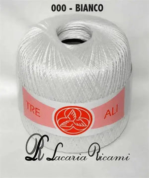 Cotone TRE ALI - Cucirini Tre Stelle - Colore: (25)-000 - BIANCO - by LacariaRicami.Store
