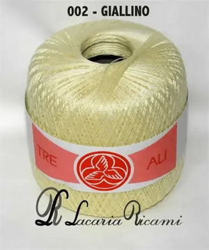 Cotone TRE ALI - Cucirini Tre Stelle - Colore: (25)-002 - GIALLINO - by LacariaRicami.Store