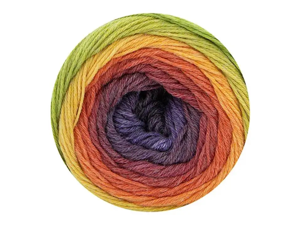 Lana MARAVILLA - Katia - 501 - Mora perlato-Arancione-Verde giallastro - LacariaRicami.Store