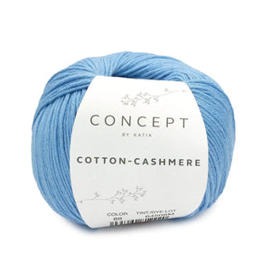 Cotone COTTON CASHMERE - Katia - Colore: 88 - Blu luce - by LacariaRicami.Store