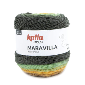Lana MARAVILLA - Katia - Colore: 504 - Blu-Cammello-Verde - by LacariaRicami.Store
