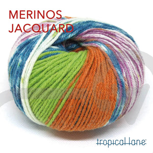 LANA Merinos Jacquard - Tropical Lane - - LacariaRicami.Store