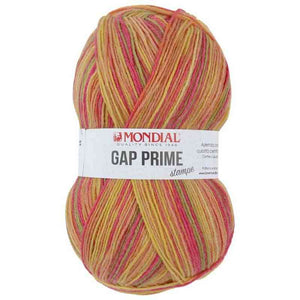 Lana GAP PRIME STAMPE - MONDIAL 874 - CORALLO GIALLO VERDINO - LacariaRicami.Store