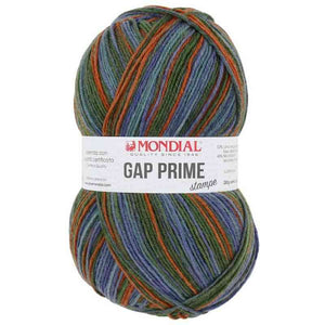 Lana GAP PRIME STAMPE - MONDIAL - Colore: 877 - AZZURRO VERDE ARANCIO - by LacariaRicami.Store