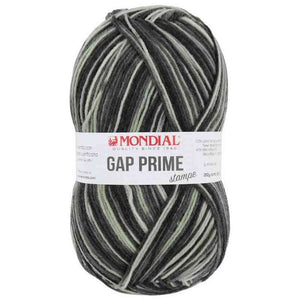 Lana GAP PRIME STAMPE - MONDIAL - Colore: 879 - PANNA GRIGIO NERO - by LacariaRicami.Store