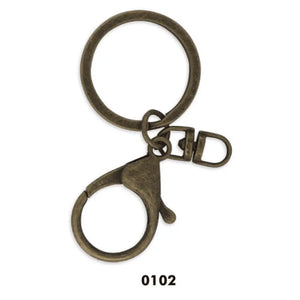 MOSCHETTONE Portachiavi Con Anello - Colore: BRONZO - by LacariaRicami.Store