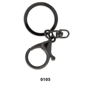MOSCHETTONE Portachiavi Con Anello - Colore: CANNA DI FUCILE - by LacariaRicami.Store