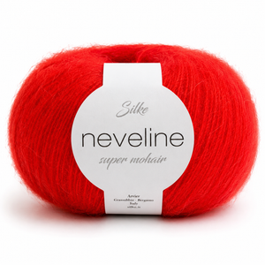 Lana NEVELINE - Silke - Colore: 570 - ROSSO ACCESO - by LacariaRicami.Store