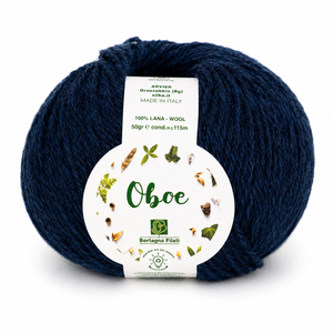 LANA Oboe - Bertagna Filati - Colore: 210 - BLU NOTTE - by LacariaRicami.Store