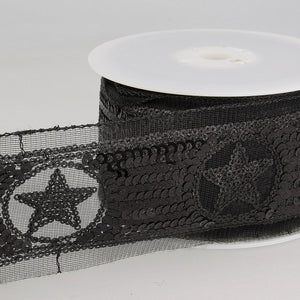 Passamaneria PAILLETTE STELLA - Colore: NERO - by LacariaRicami.Store