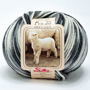 Lana BABY PEO 30 Merino COLOR - Silke - 127 - GRIGIO SFUMATO - LacariaRicami.Store
