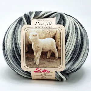 Lana BABY PEO 30 Merino COLOR - Silke - Colore: 127 - GRIGIO SFUMATO - by LacariaRicami.Store