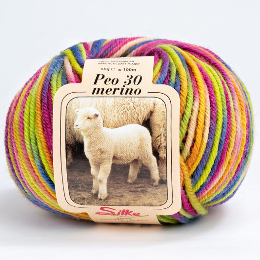 Lana BABY PEO 30 Merino COLOR - Silke - 141 - MIX COLOR SFUMATO - LacariaRicami.Store