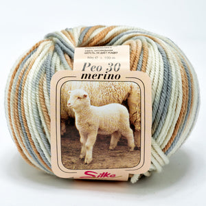 Lana BABY PEO 30 Merino COLOR - Silke - 155 - BEIGE SFUMATO - LacariaRicami.Store