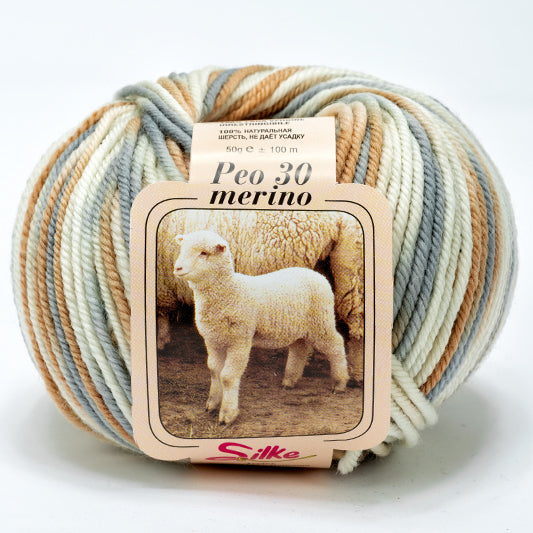 Lana BABY PEO 30 Merino COLOR - Silke - 155 - BEIGE SFUMATO - LacariaRicami.Store