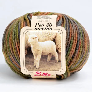 Lana BABY PEO 30 Merino COLOR - Silke - Colore: 177 - MIX SCURO COLOR SFUMATO - by LacariaRicami.Store