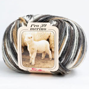 Lana BABY PEO 30 Merino COLOR - Silke - Colore: 178 - CAFFÉ-LATTE SFUMATO - by LacariaRicami.Store