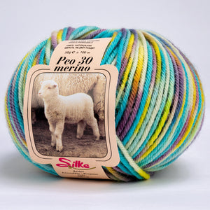 Lana BABY PEO 30 Merino COLOR - Silke - 179 - PRIMAVERA SFUMATO - LacariaRicami.Store