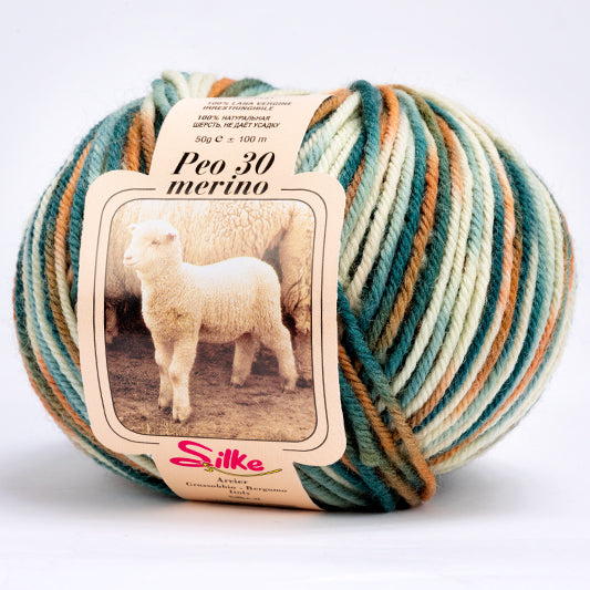 Lana BABY PEO 30 Merino COLOR - Silke - 181 - MIX COLOR SFUMATO - LacariaRicami.Store
