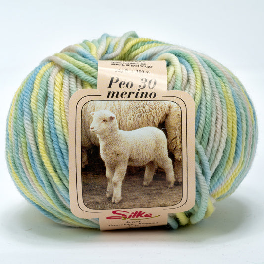 Lana BABY PEO 30 Merino COLOR - Silke - 405 - MULTICOLOR SFUMATO - LacariaRicami.Store