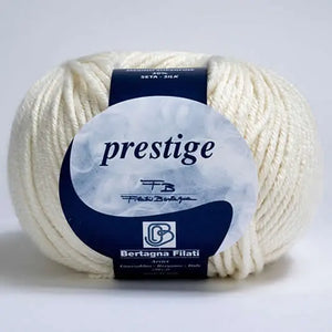 LANA Prestige - Bertagna Filati - Colore: 01 - PANNA - by LacariaRicami.Store