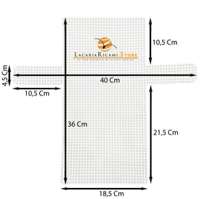Rete Sagomata pochette rettangolare 36x40 cm - Colore: - by LacariaRicami.Store