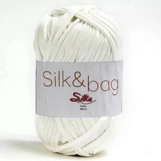 Fettuccia SILK&BAG - Silke - 0026M - BIANCO - LacariaRicami.Store