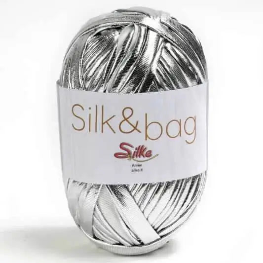 Fettuccia SILK&BAG - Silke - 0027M - ARGENTO - LacariaRicami.Store