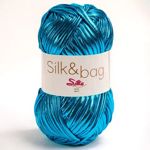 Fettuccia SILK&BAG - Silke - Colore: 0029M - TURCHESE - by LacariaRicami.Store