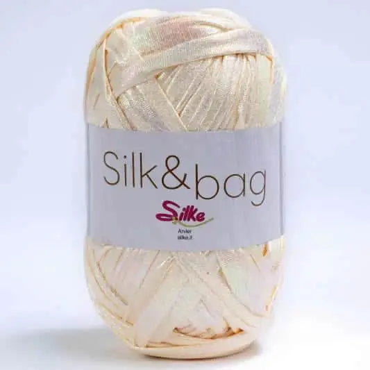 Fettuccia SILK&BAG MADREPERLA - Silke - 0002 - CREMA MADREPERLA - LacariaRicami.Store