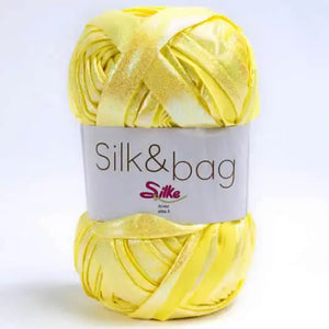 Fettuccia SILK&BAG MADREPERLA - Silke - 0004 - GIALLO LIMONE MADREPERLA - LacariaRicami.Store